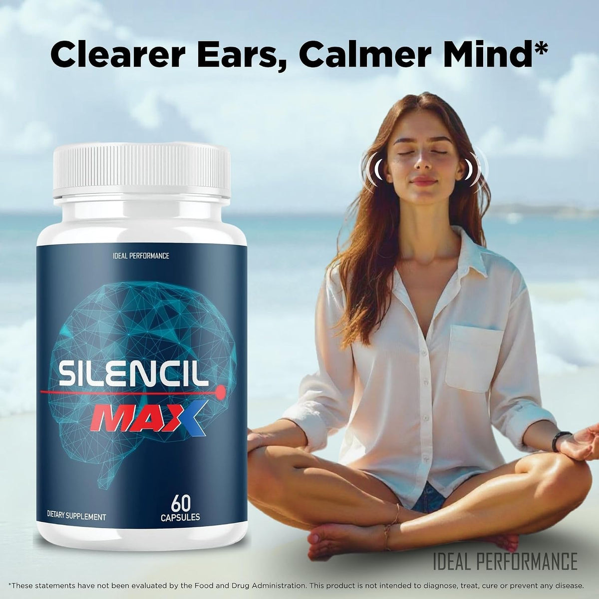 IDEAL PERFORMANCE Silencil Ear Health Food Supplement – 3 Pack (180 Capsules) - görsel 3