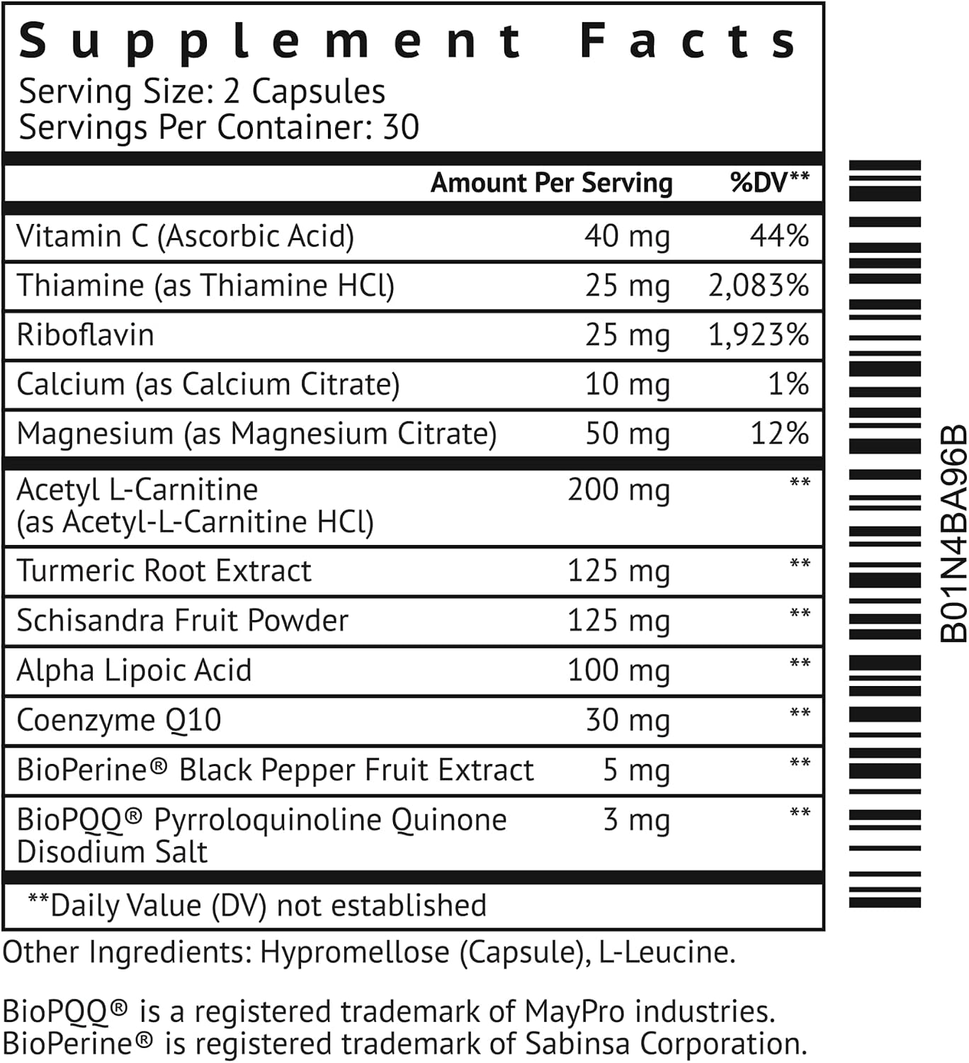 VitaMonk MitoTrax - Mitochondrial Support with PQQ, CoQ10, and ALCAR - görsel 2