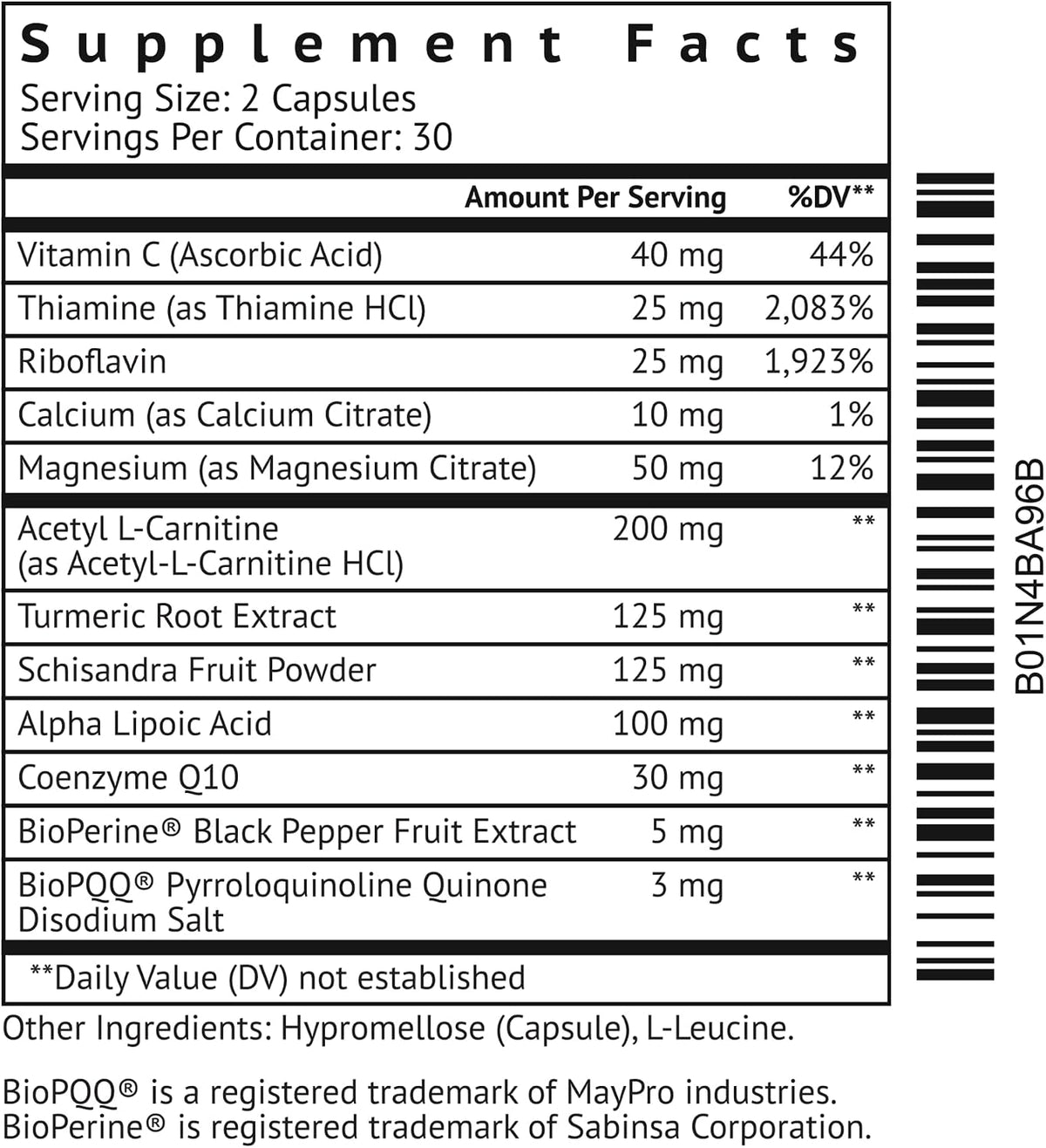 VitaMonk MitoTrax - Mitochondrial Support with PQQ, CoQ10, and ALCAR - görsel 2