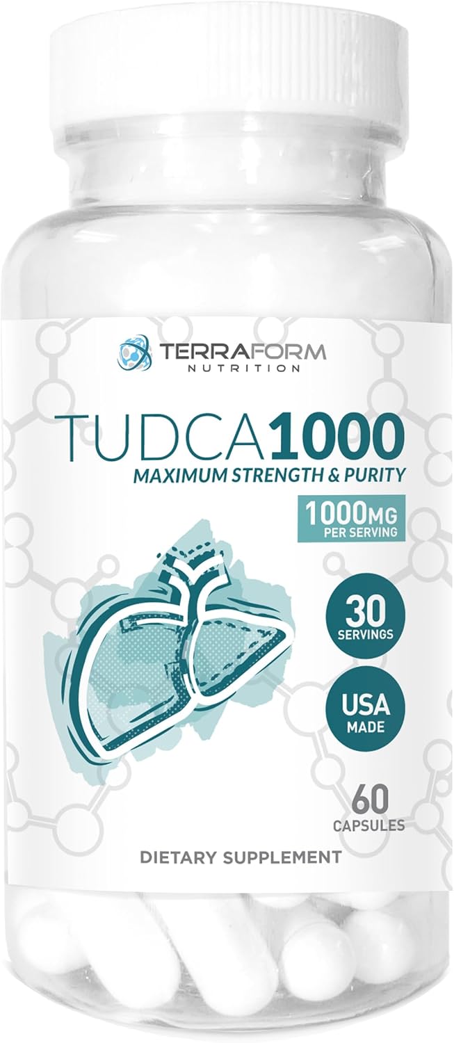 TerraForm Nutrition Max Strength Pure Tudca | 1000mg Per Serving | 60 Capsules - görsel 1