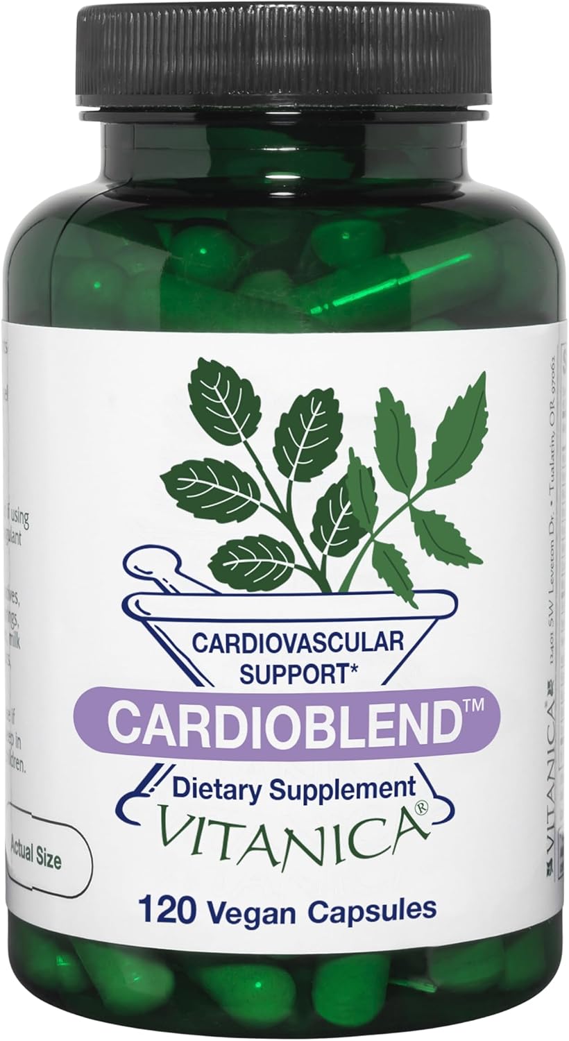 Vitanica CardioBlend, Cardiovascular Support, Vegan, 120 Capsules - görsel 1