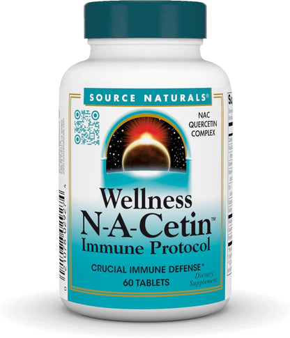Source Naturals Wellness N-A-Cetin Immune Protocol, Crucial Immune Defence* - 60 Tablets