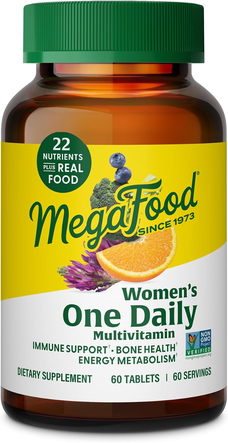 MegaFood Women's Multivitamin One Daily - with Iron, Vitamin C, D3 & B Vitamins - 60 Tablets - görsel 1