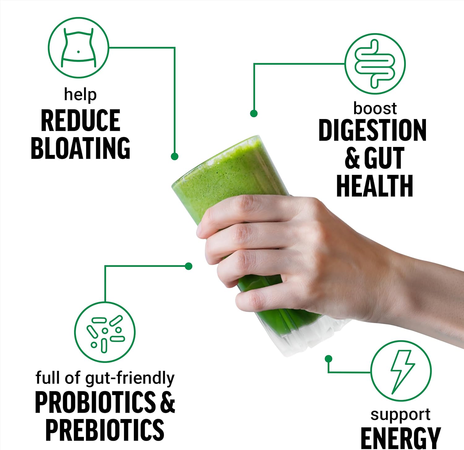 Force Factor Smarter Greens Daily Wellness Powder 2-Pack, Unflavoured, 60 Servings - görsel 2