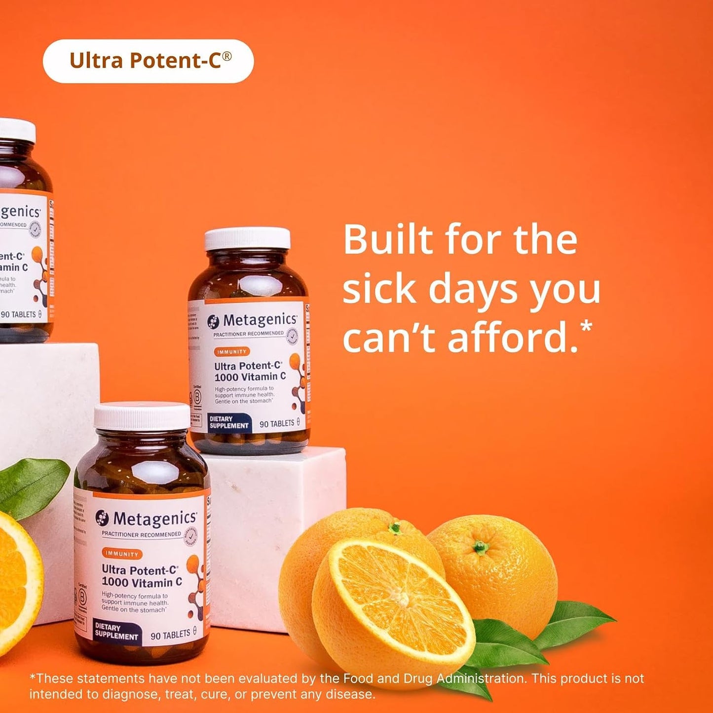 Metagenics Ultra Potent-C 1000 - Buffered Vitamin C Supplement with Antioxidant Support - Supports Immune Health, Collagen Formation & Stomach Comfort - Non-GM & Gluten-Free - 90 Tablets - görsel 7