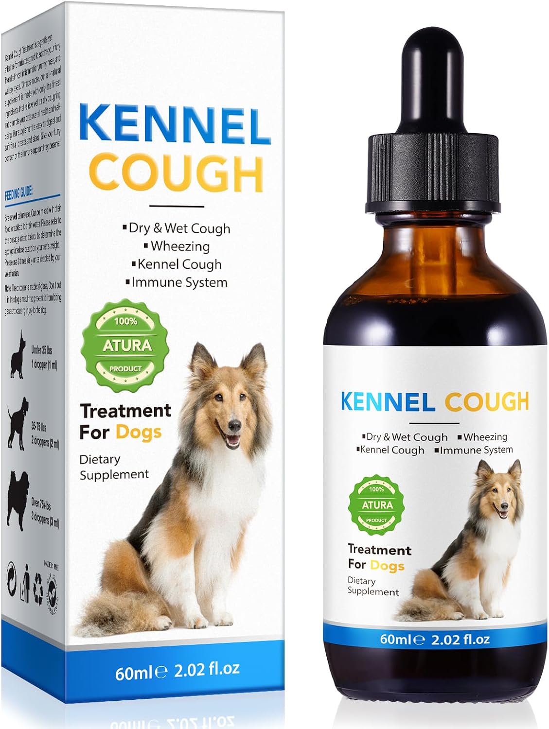 Dog Cough Support - Kennel Cough Drops for Dogs, 100% Natural Cough Supplement for Dogs, Allergy Support for Dogs, Herbal Drops for All Breeds & Sizes - görsel 1