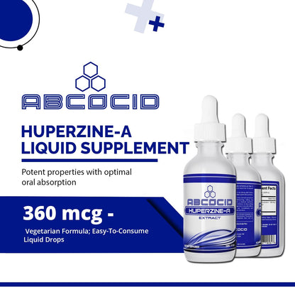 ABCOCID Huperzine-A Liquid Supplement, 360 mcg per Serving, 4 fl oz (240 Servings)