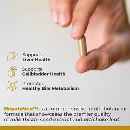 Premier Research Labs HepatoVen – Milk Thistle Liver Support with Artichoke Extract – 60 Vegetarian Capsules