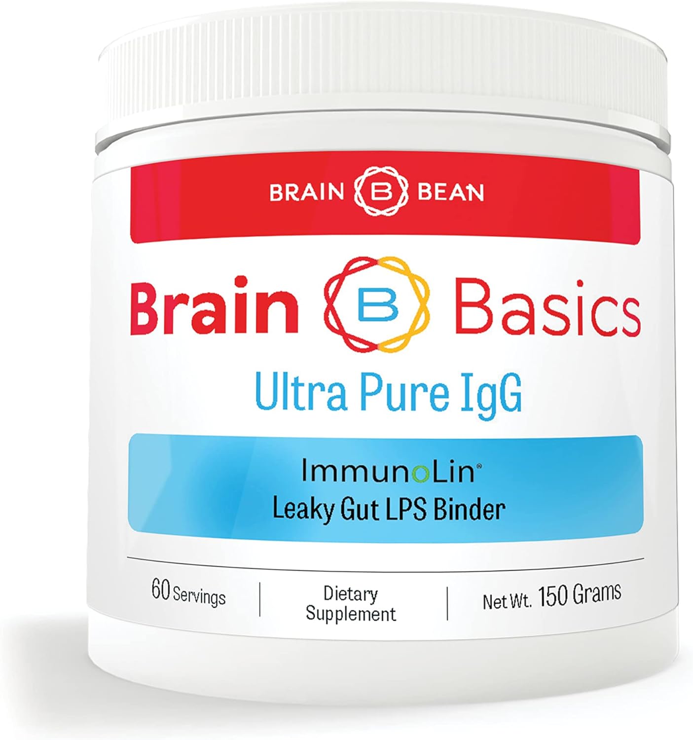 Brain Basics Ultra Pure IgG Supplement - Dairy-Free IgG Powder, 150g (60 Servings) - görsel 1