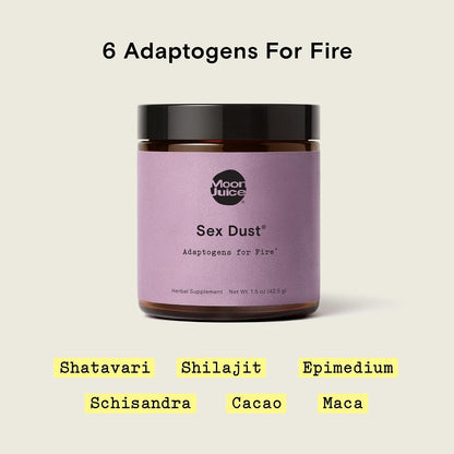 Moon Juice Sex Dust - Adaptogenic Libido Support for Women - Maca Root Powder, Shatavari & Epimedium for Hormone Balance, Mood & Creative Energy - Sugar & Caffeine-Free, 14 Servings