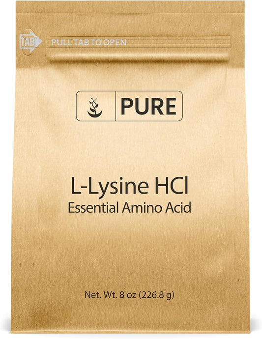 Pure Original Ingredients L-Lysine HCl (227 g) - Pure Amino Acid Powder
