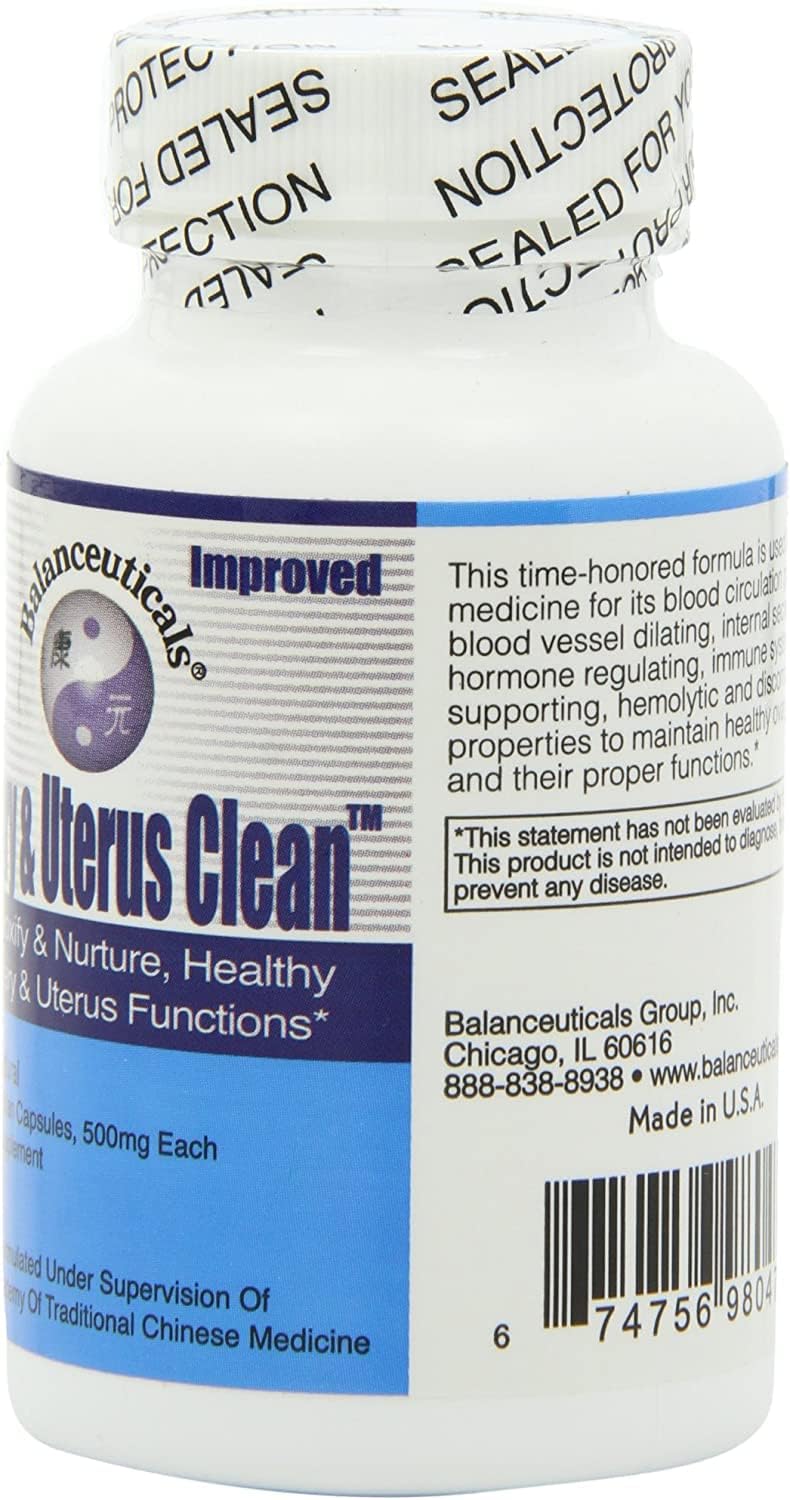 Balanceuticals Ovary & Uterus Clean, 500 mg Food Supplement Capsules, 60-Count Bottle (Pack of 2) - görsel 2