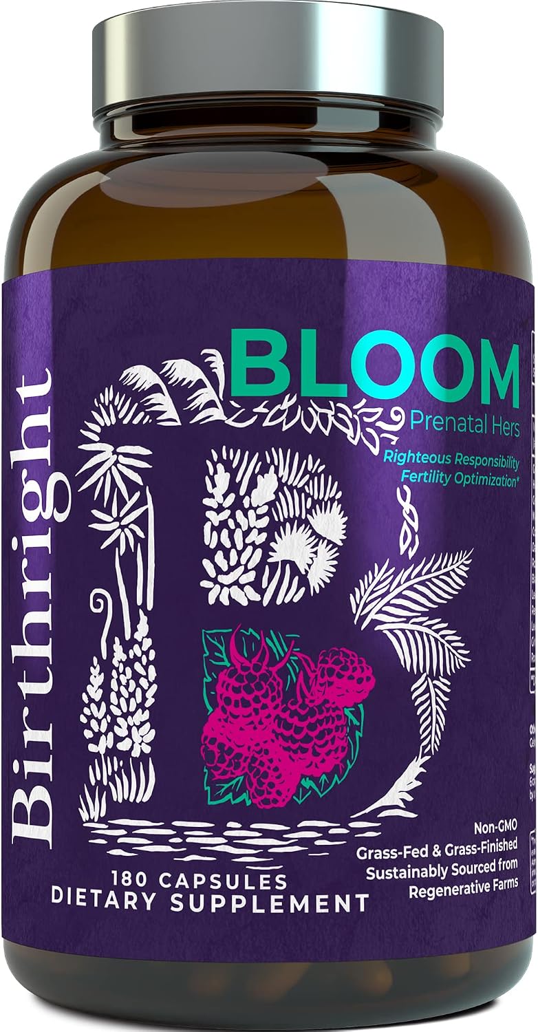 Birthright Bloom Prenatal Supplement – Animal-Based Whole Food Prenatal with Grass-Fed Liver, Fish Roe, Bone Marrow, Colostrum, Magnesium & Traditional Herbs - görsel 1