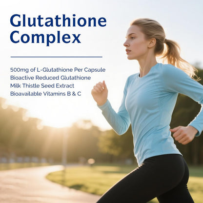 Innate Vitality Glutathione Supplement 500mg – Bioavailable Reduced Glutathione with Milk Thistle, Vitamin C, and B Complex