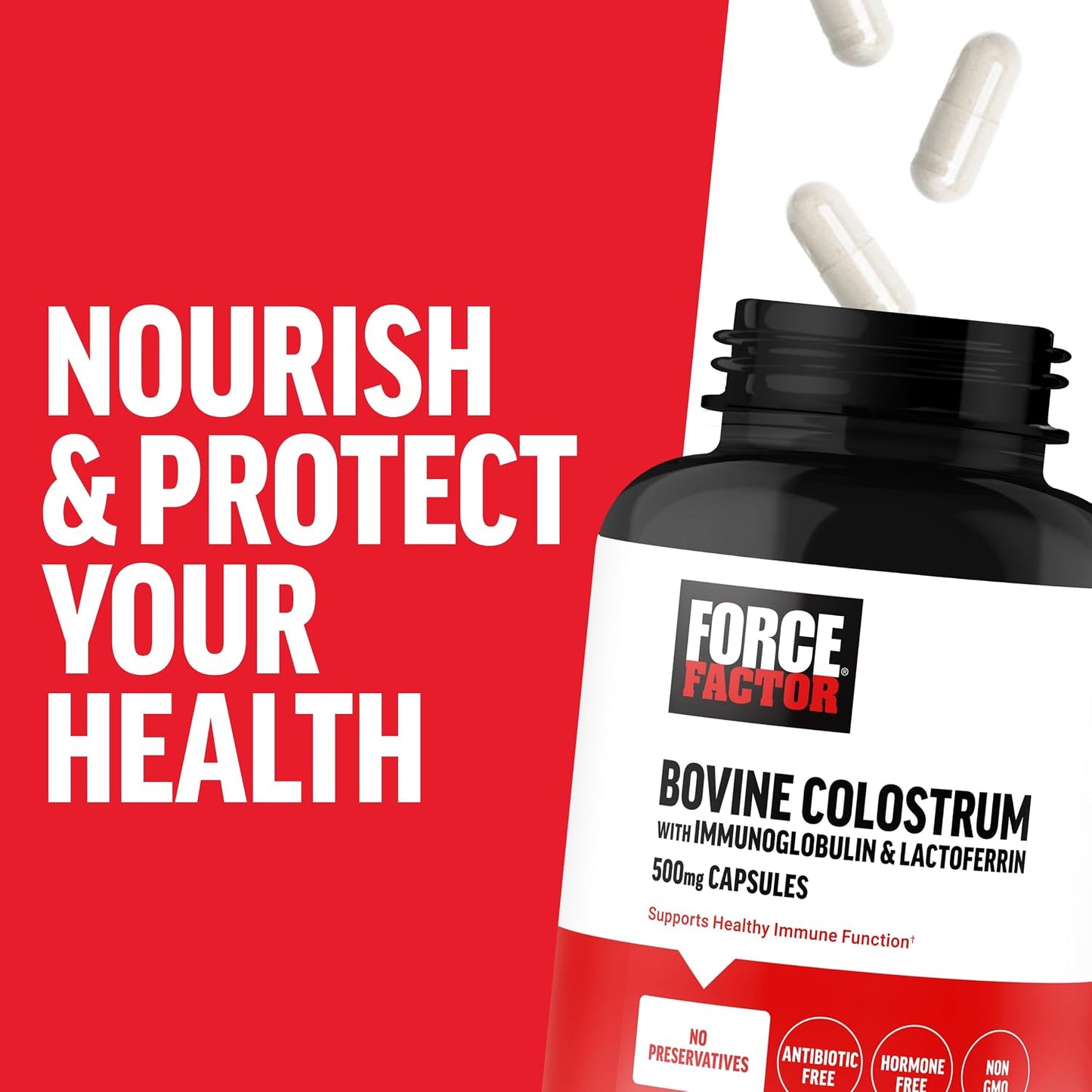 Force Factor Bovine Colostrum Capsules, 120 Capsules - görsel 7