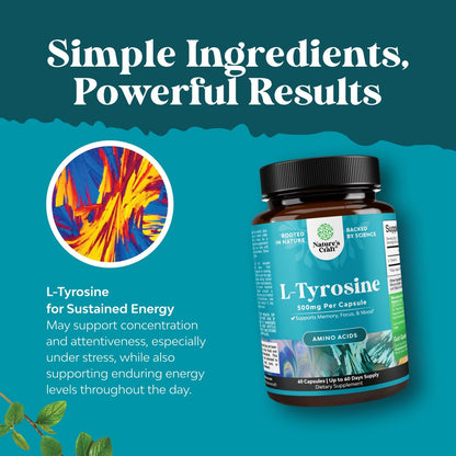 Free Form L-Tyrosine 500mg Capsules