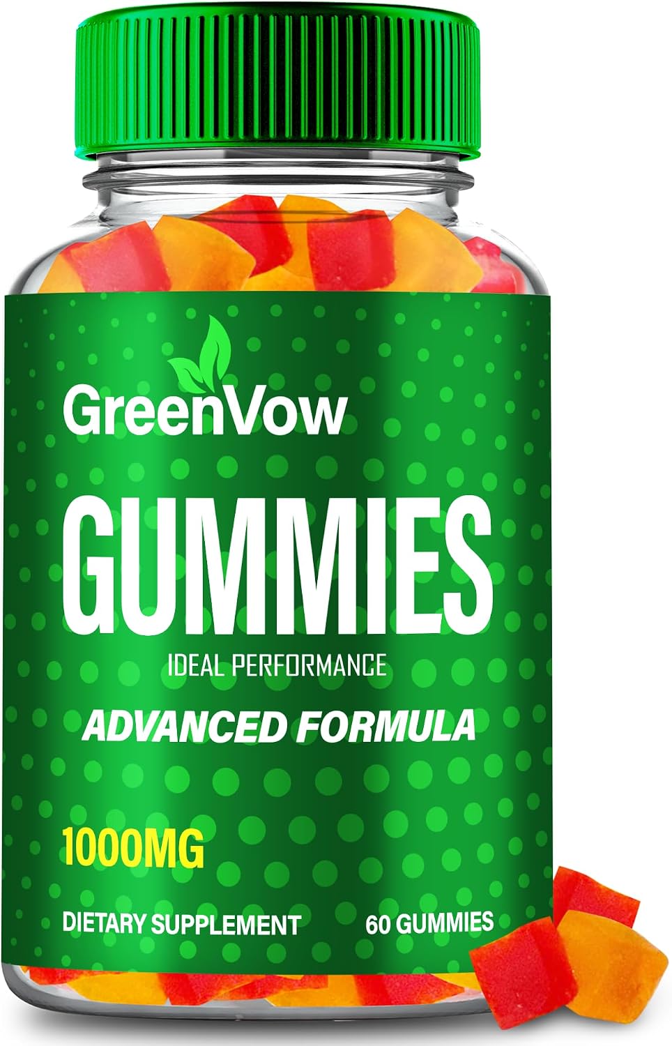 GreenVow Hemp Gummies – Official GreenVow Supplement, Maximum Strength, All Natural Support (60 Gummies) - görsel 1