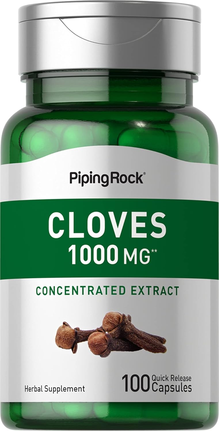 Piping Rock Cloves Capsules | 100 Capsules | Concentrated Herbal Extract - görsel 1