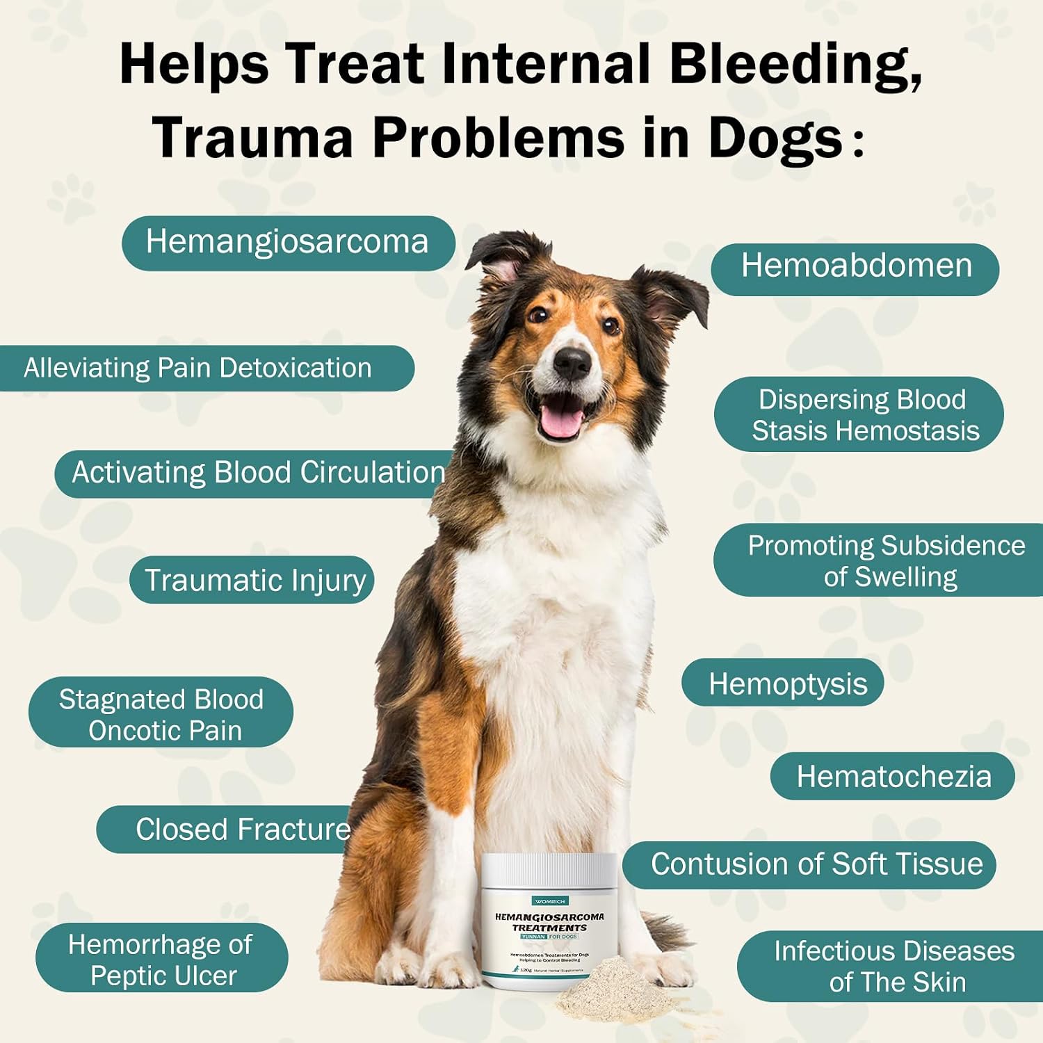 Blood Support Powder for Dogs – Natural Yunnan Sanqi (120g) - görsel 2