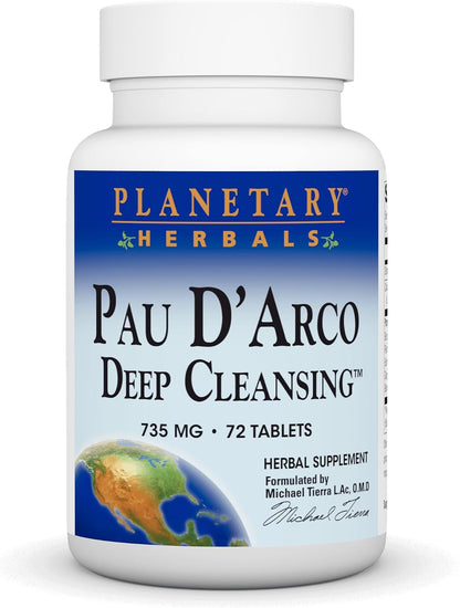 Planetary Herbals Pau D'Arco Deep Cleansing – 735 mg, 72 Tablets