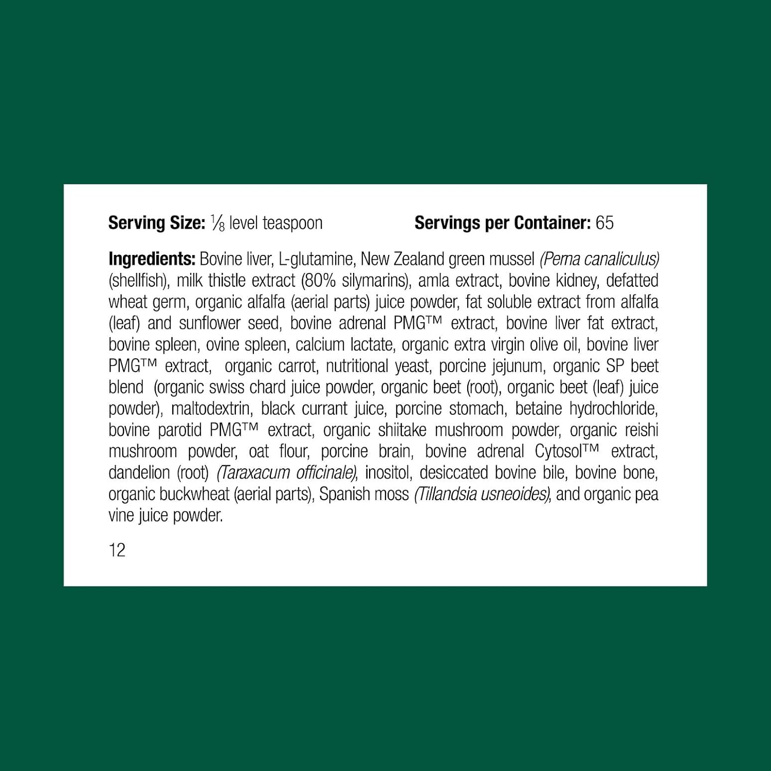 Standard Process Canine Dermal Support – Skin & Adrenal Support Supplement for Dogs – 30 g Powder - görsel 2
