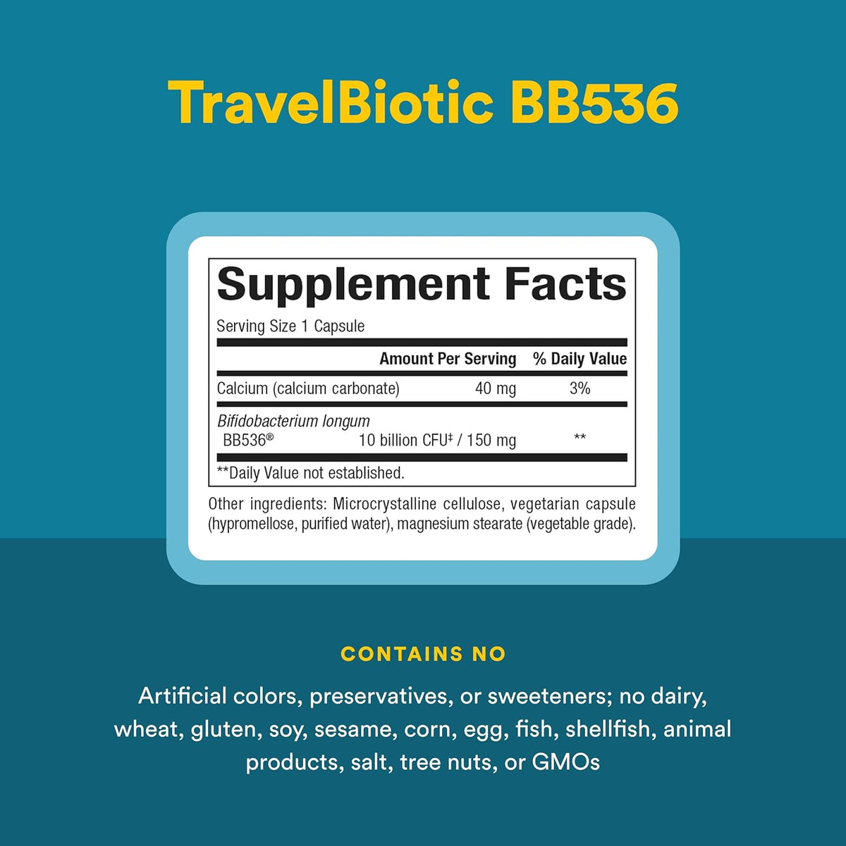 Natural Factors TravelBiotic - Shelf-Stable Probiotic Supplement - 10 Billion CFU - 60 Capsules - görsel 4
