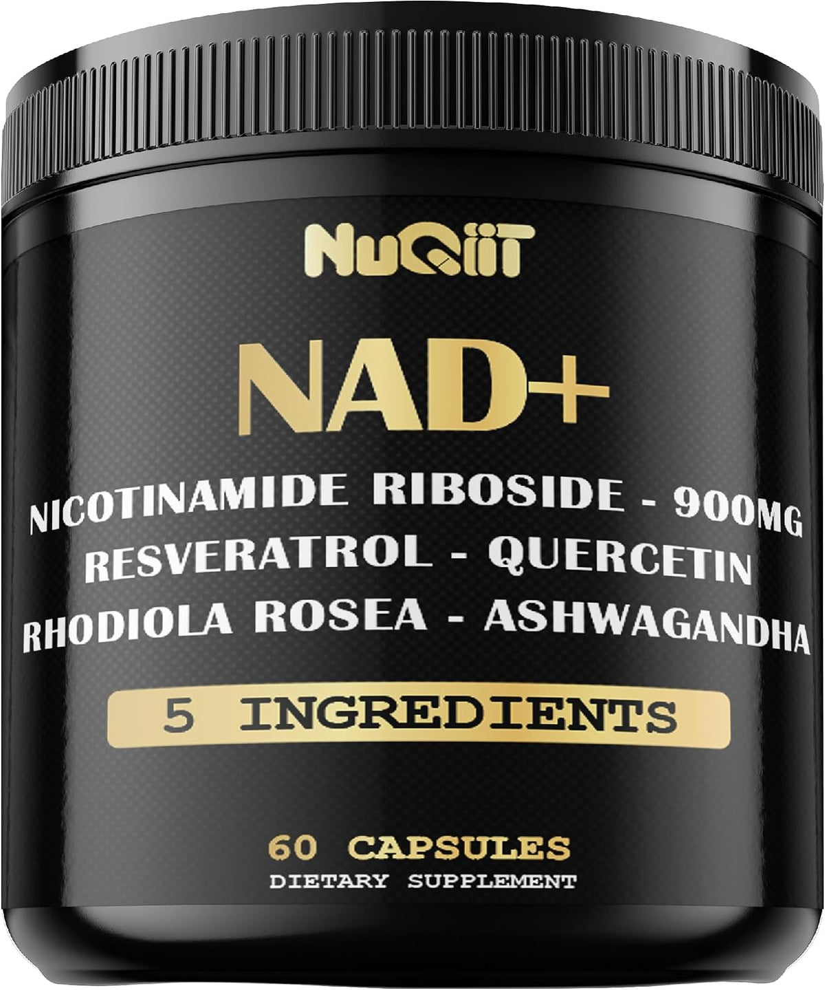 NAD+ Supplement with Nicotinamide Riboside, Resveratrol, Quercetin, Turmeric, Rhodiola Rosea - 60 Count - görsel 1