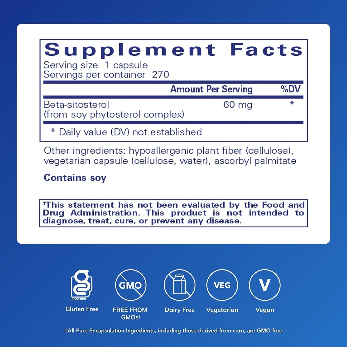 Pure Encapsulations Beta-Sitosterol - 270 Capsules - Urinary Flow Support - görsel 2