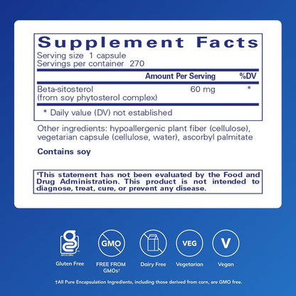Pure Encapsulations Beta-Sitosterol - 270 Capsules - Urinary Flow Support