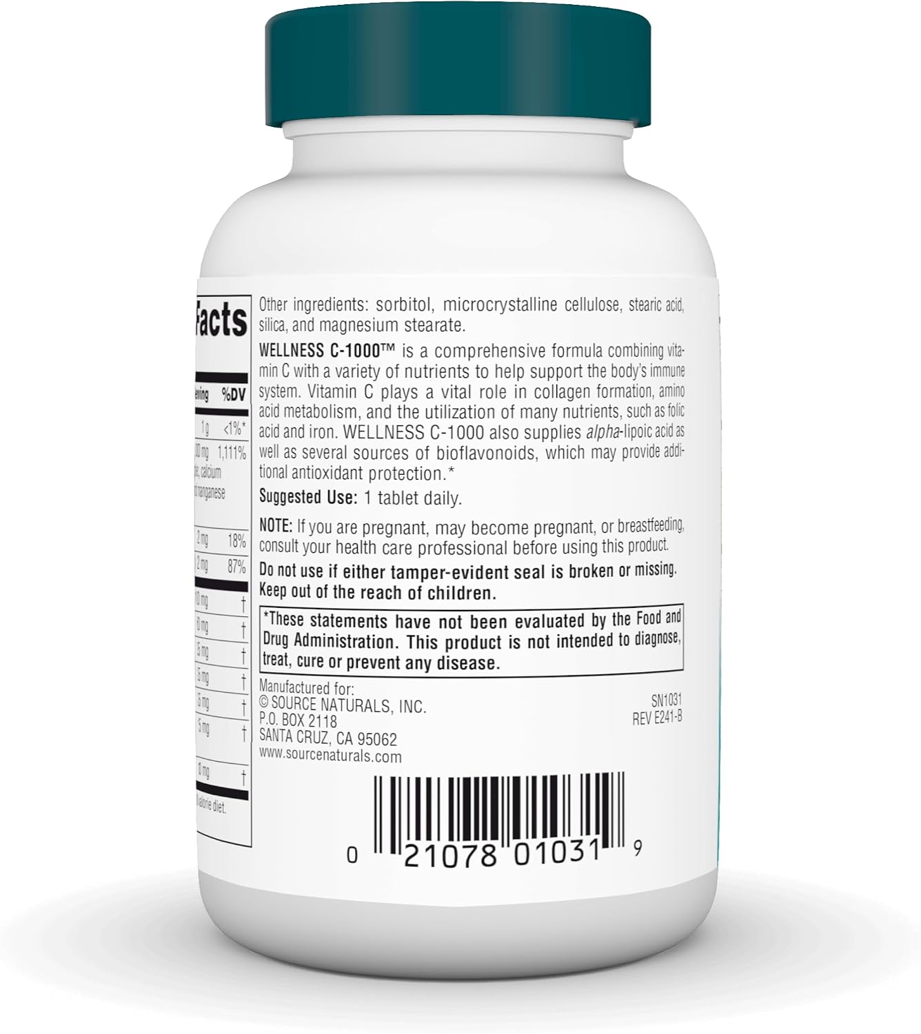 Source Naturals Wellness C-1000 - 50 Tablets - görsel 3
