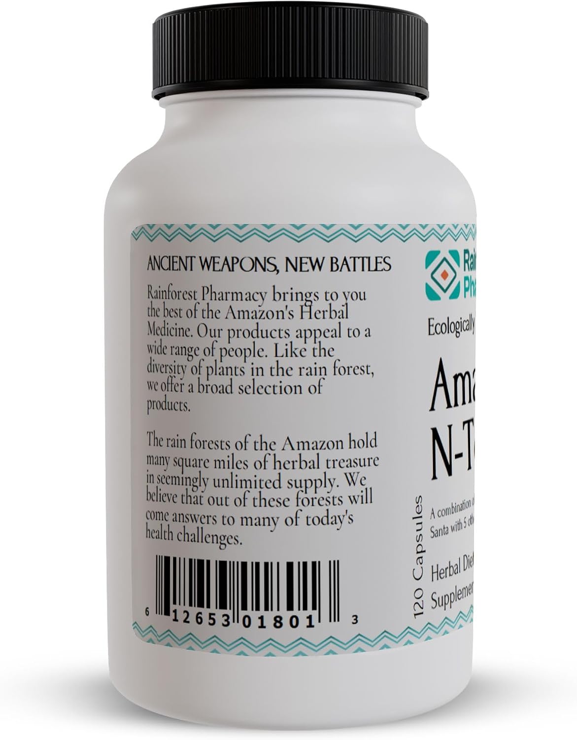 N-Tense Soursop Graviola Capsules - 500mg, Wildcrafted Graviola Plus 7 Amazon Rainforest Herbs, 120 Vegetarian Capsules - görsel 2