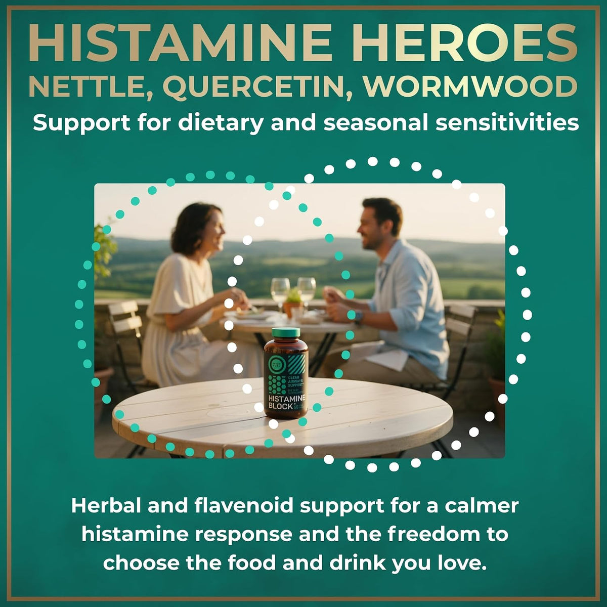 Histamine Block 10:1 Flavonoids Supplement – Quercetin, Stinging Nettle, Artemisia Annua – Seasonal Allergy Support – 60 Capsules - görsel 4