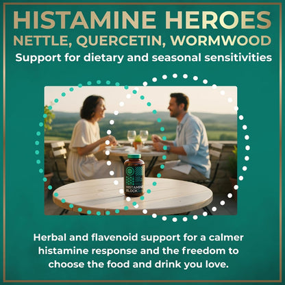 Histamine Block 10:1 Flavonoids Supplement – Quercetin, Stinging Nettle, Artemisia Annua – Seasonal Allergy Support – 60 Capsules