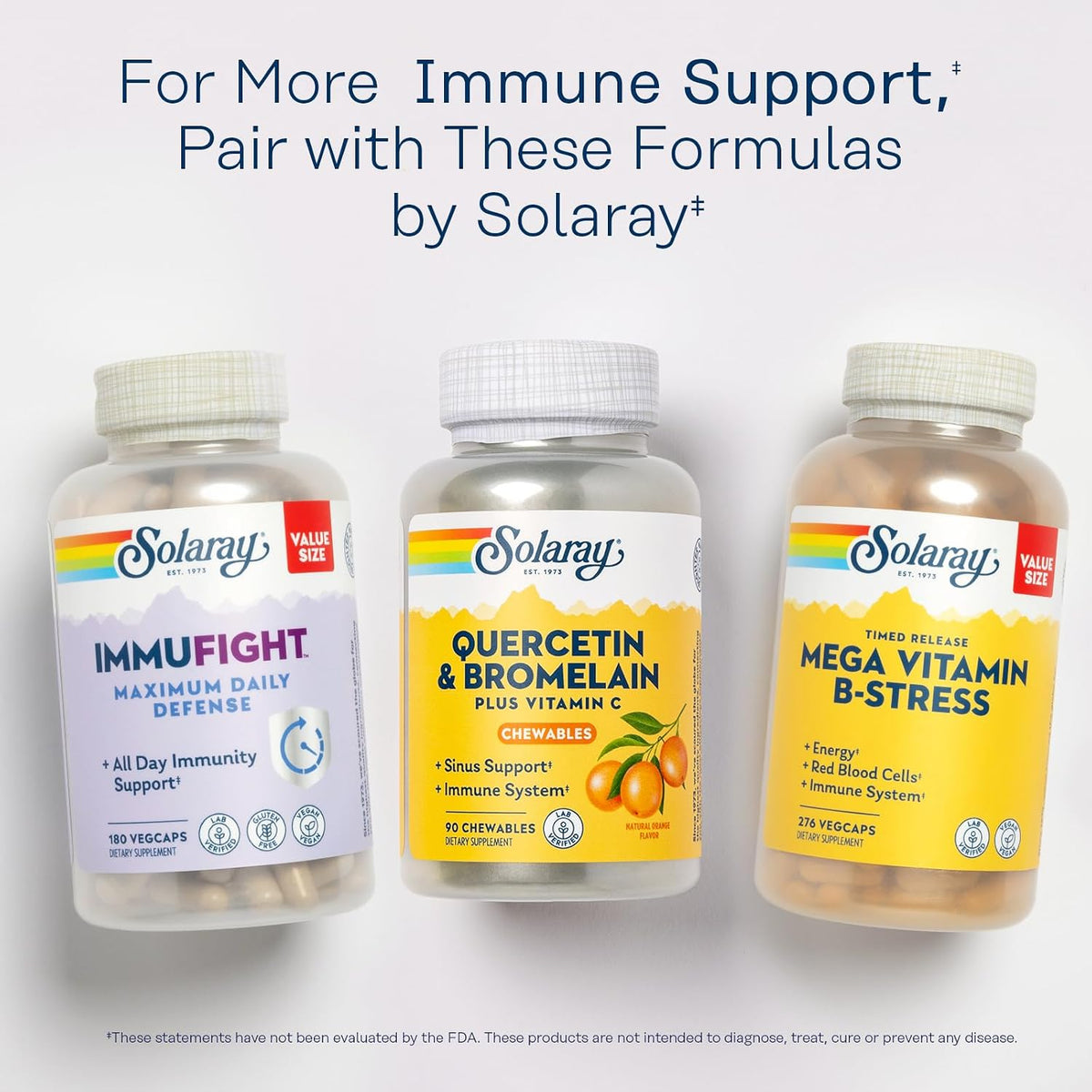 SOLARAY Quercetin with Bromelain and Vitamin C Chewables – Immune Support Supplement - görsel 6
