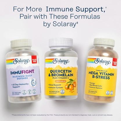 SOLARAY Quercetin with Bromelain and Vitamin C Chewables – Immune Support Supplement