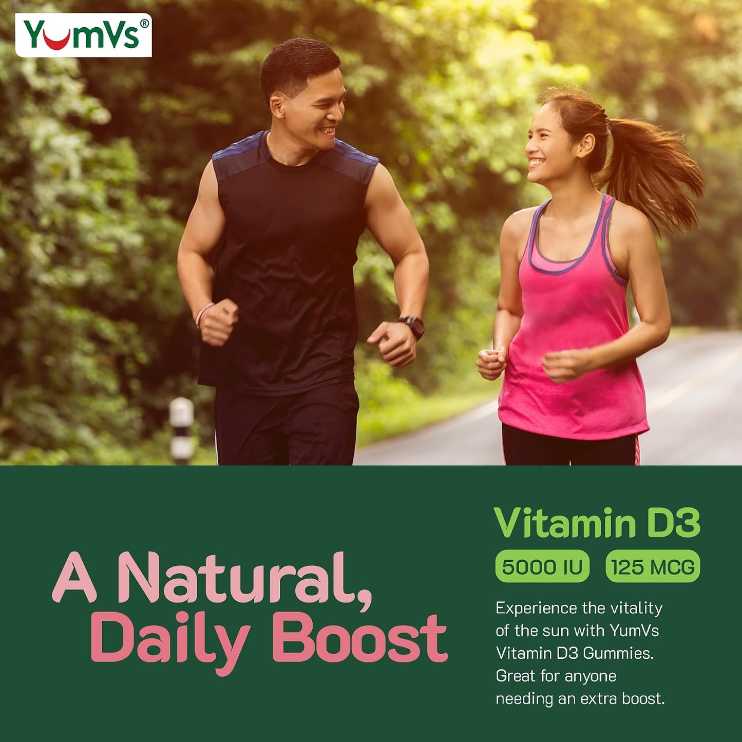 YUM-V'S Vitamin D3 Gummies 5000 IU - Immune Support & Bone Health - Non-GMO, Gluten-Free (60 Count) - görsel 6