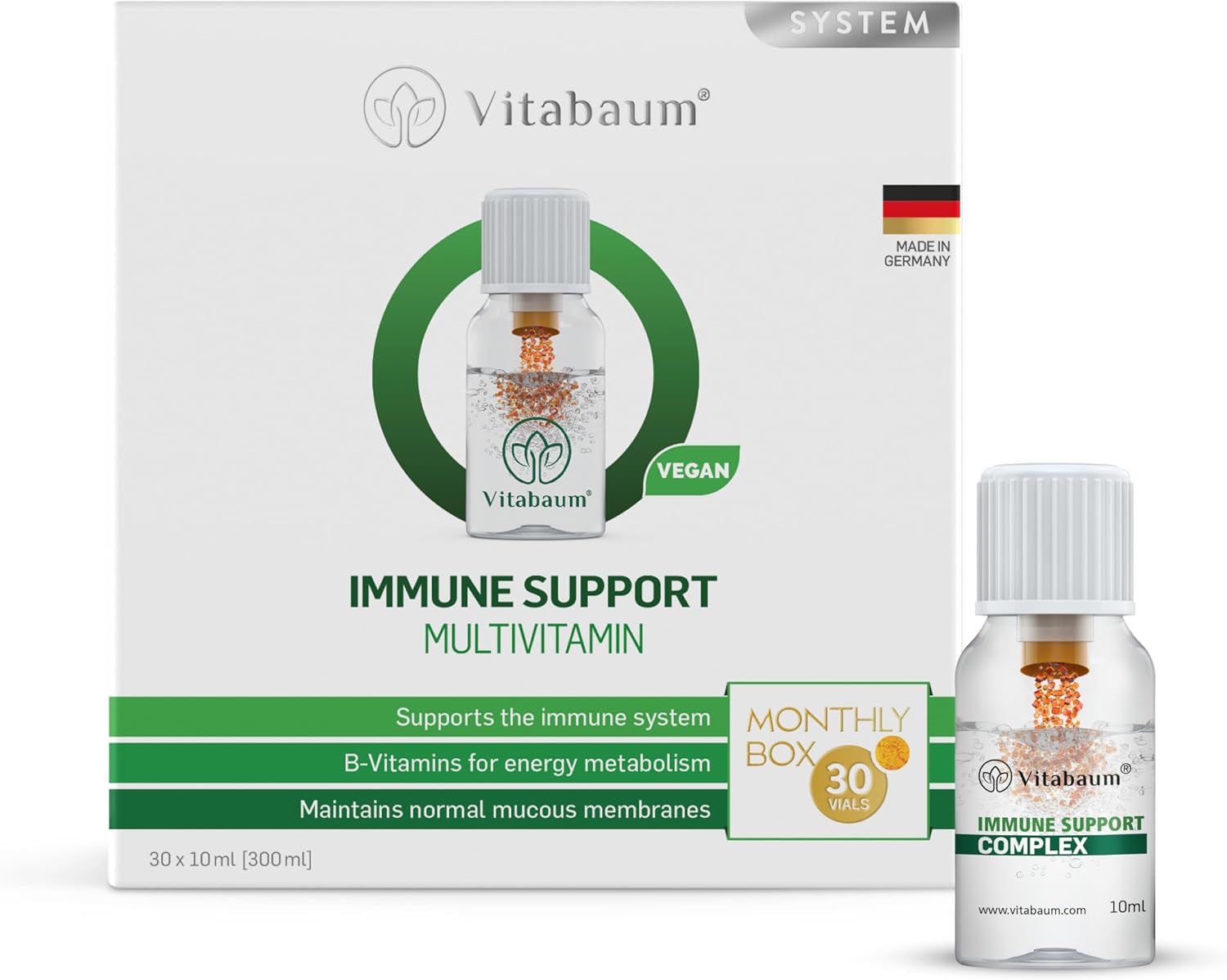 Vitabaum® Immune Support Multivitamin – Liquid Twist and Mix System – 30 Vials - görsel 1