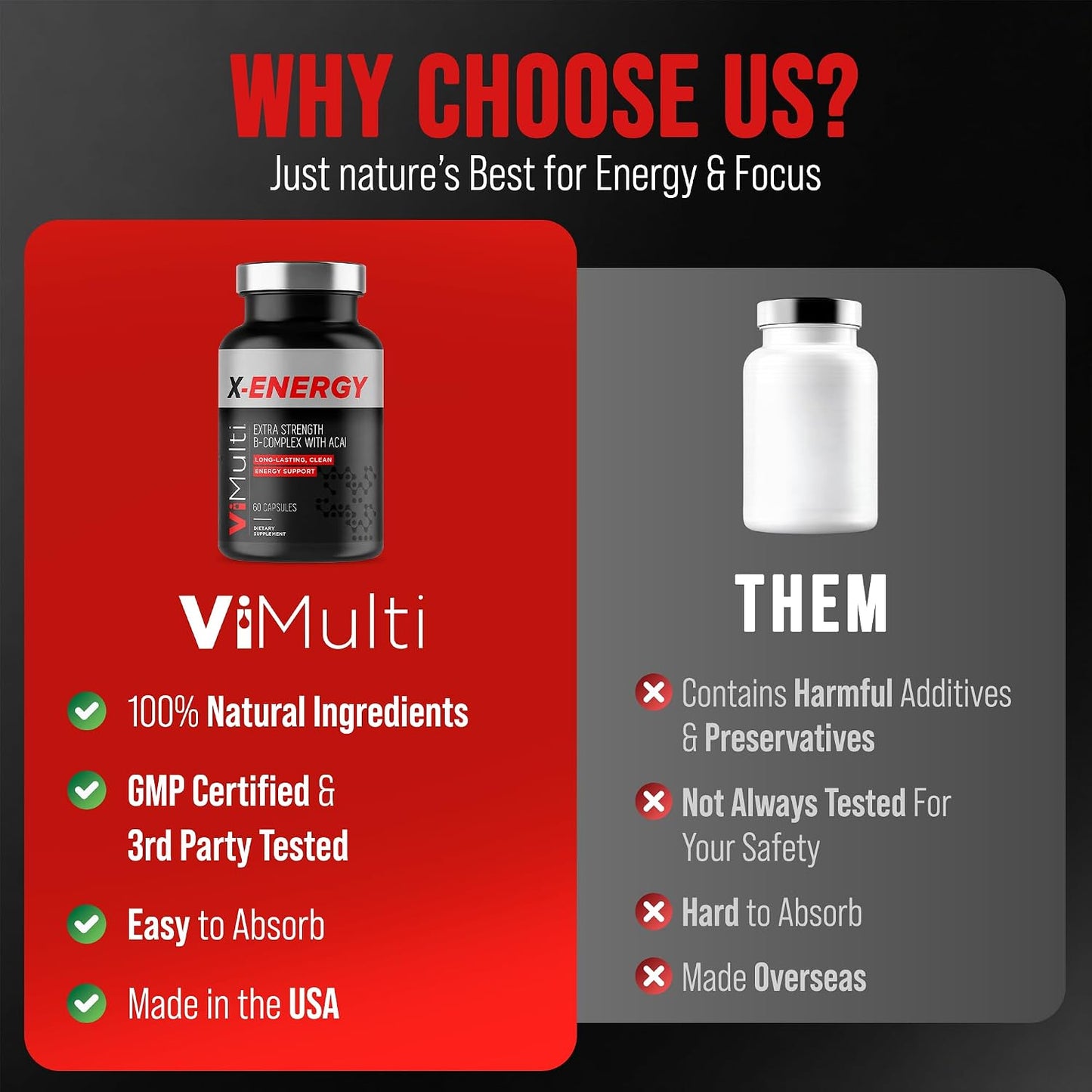 ViMulti X-Energy Vitamin B Complex Capsules - 60 Capsules - görsel 7