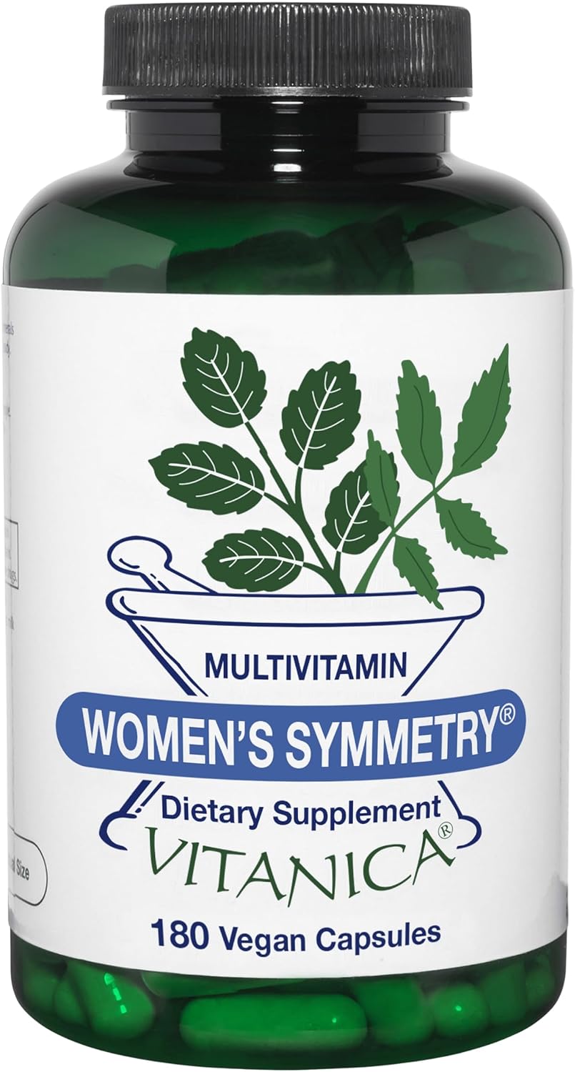 Vitanica Women's Symmetry – High Potency Daily Multivitamin, Vegan, 180 Capsules - görsel 1