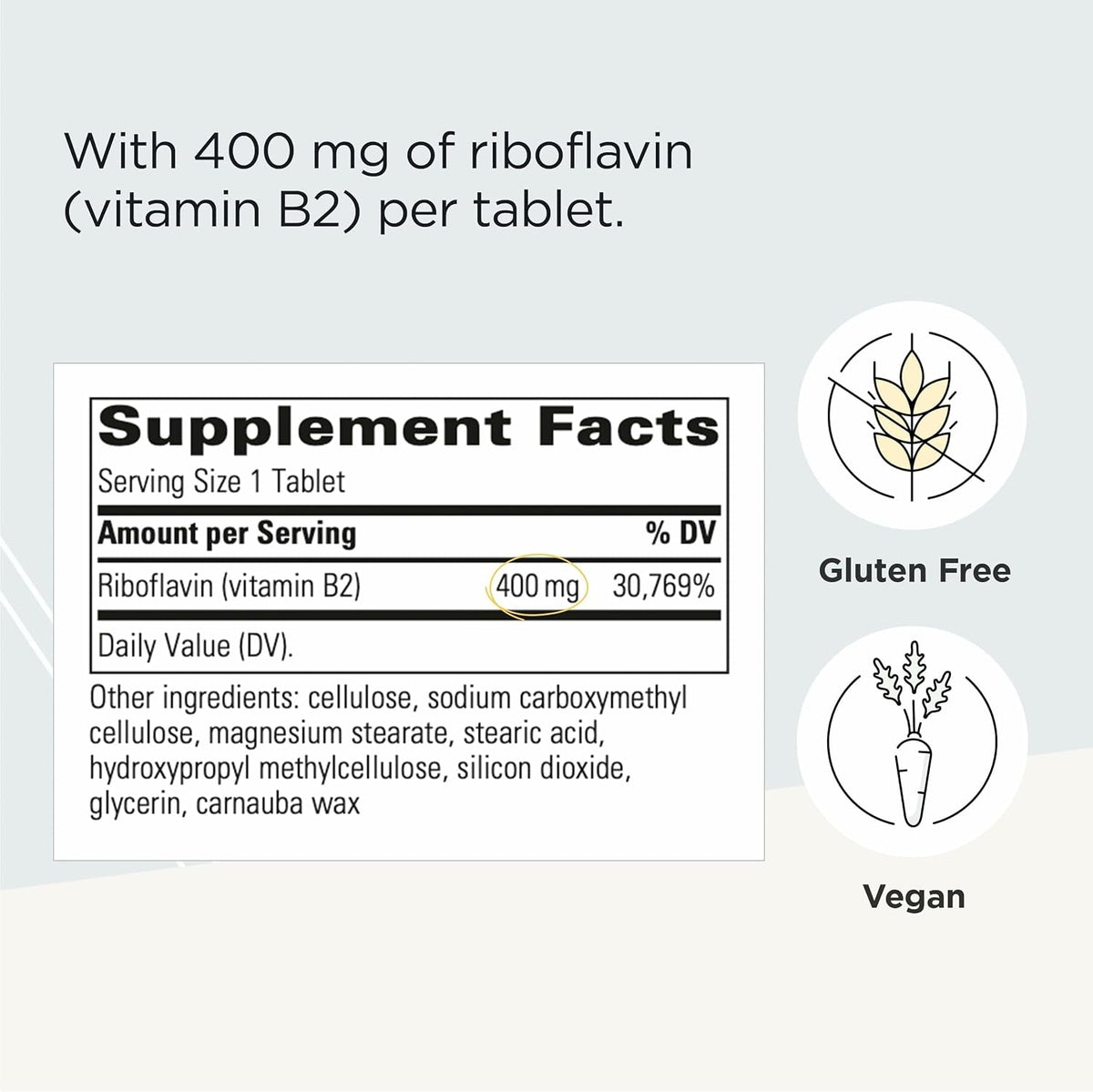 Integrative Therapeutics Riboflavin – Vitamin B2 for Normal Energy Metabolism – Gluten-Free & Dairy-Free – 30 Capsules - görsel 2