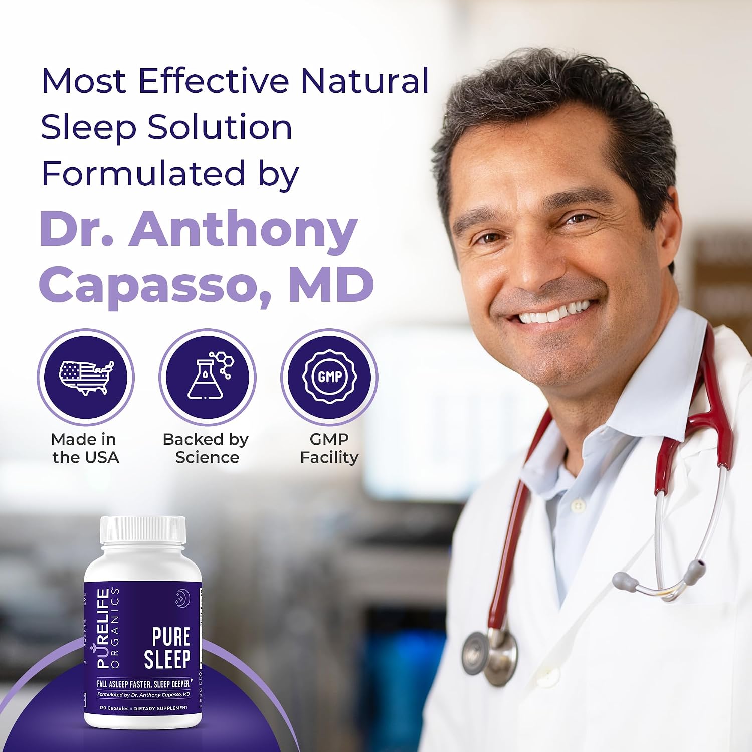Pure Sleep Supplement - Doctor Formulated - 120 Vegan Capsules - görsel 7