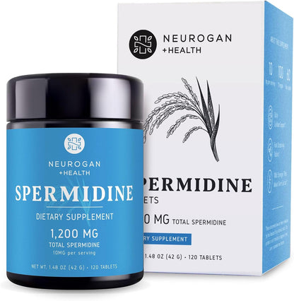 Neurogan Spermidine Supplement - 1200mg - 99% Pure - Cellular Health & Anti-Ageing - 10mg per Serving, 120 Capsules