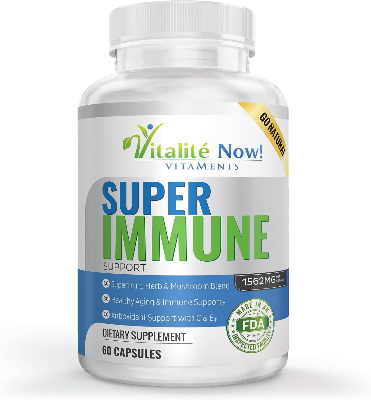 Super Wellness Immune Booster – Quercetin Immunity Support, 60 Capsules - görsel 1