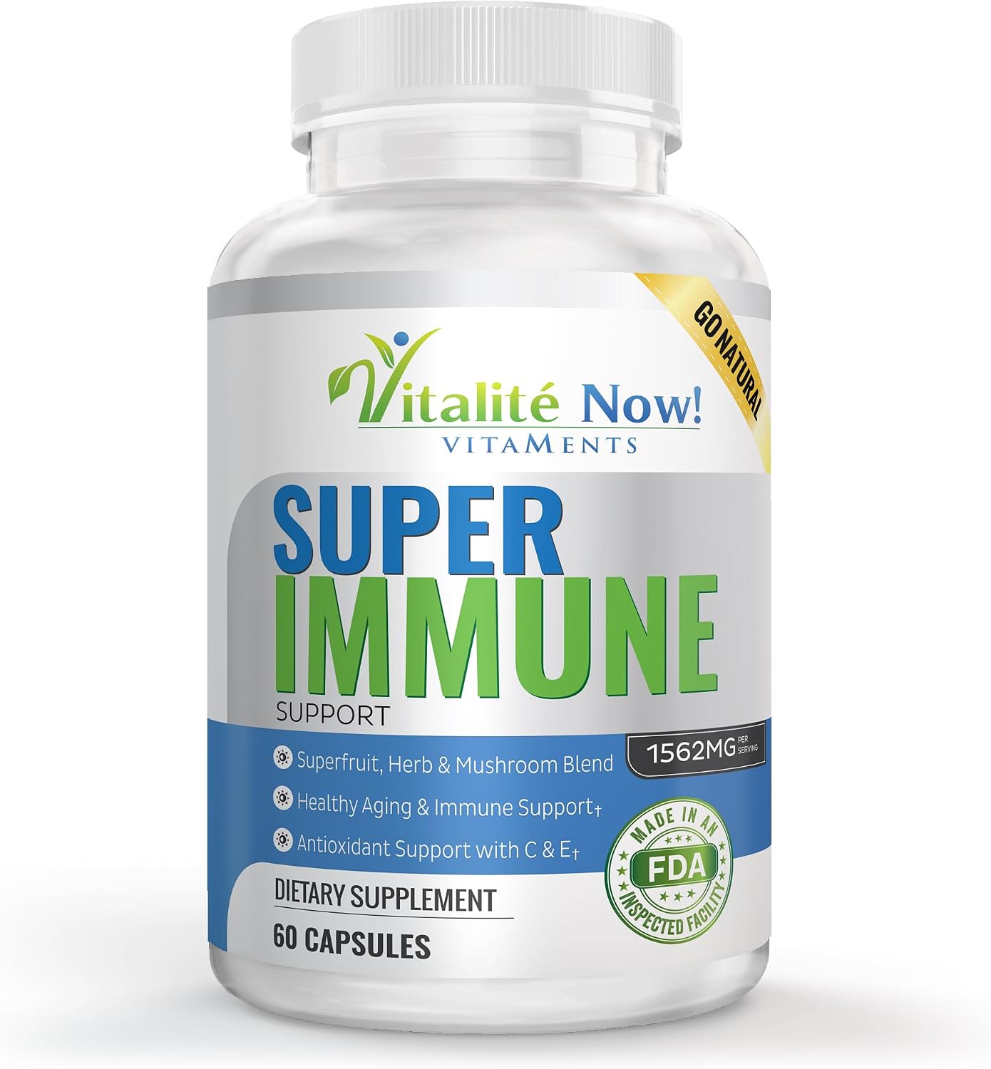 Super Wellness Immune Booster – Quercetin Immunity Support, 60 Capsules - görsel 1
