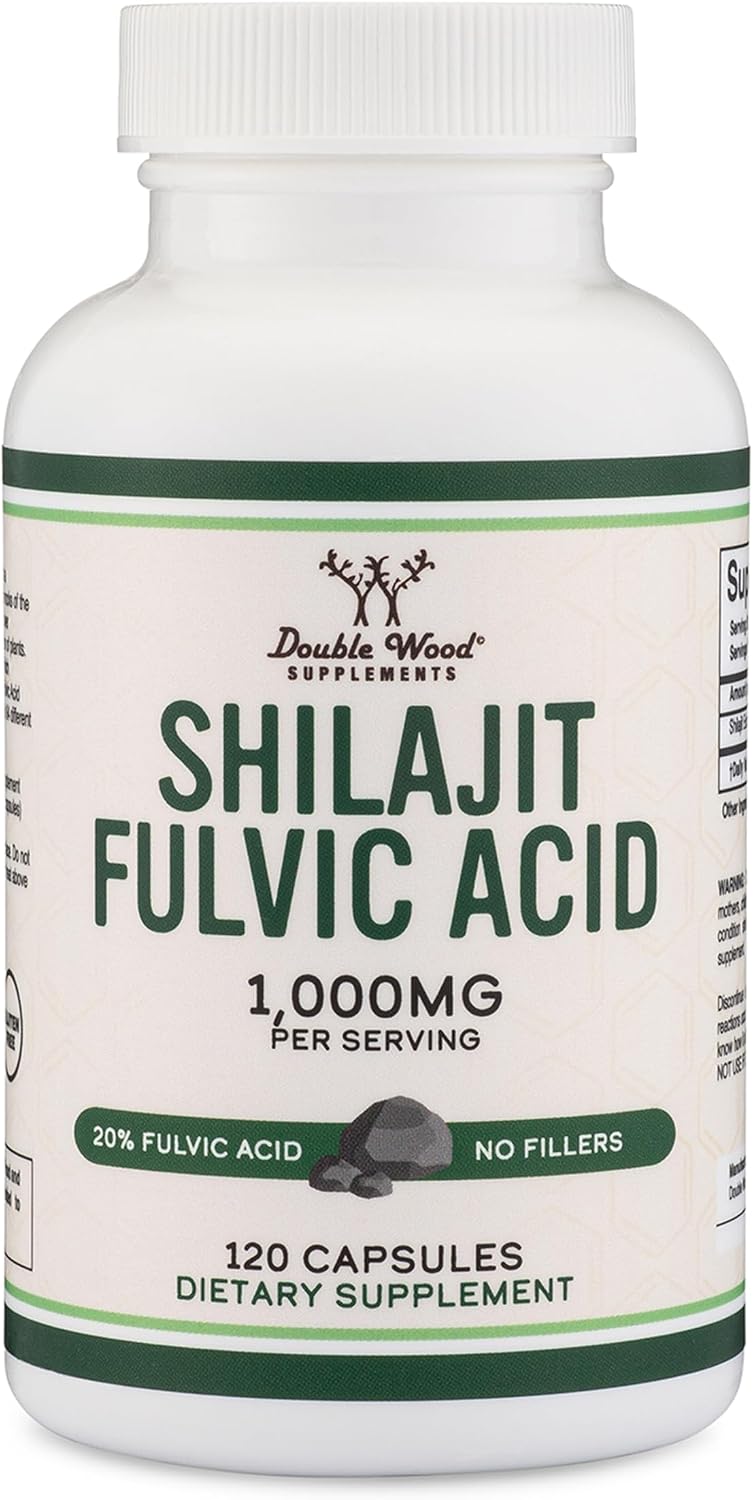 Shilajit Pure Himalayan Capsules (20% Fulvic Acid) - 1,000 mg per Serving, 120 Capsules - görsel 1