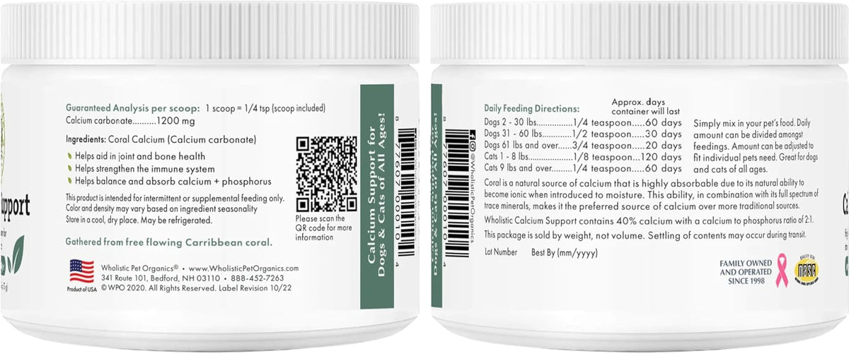 Wholistic Pet Organics Pure Powder Calcium – Quality Certifications: Look for products made in facilities that – Image 9