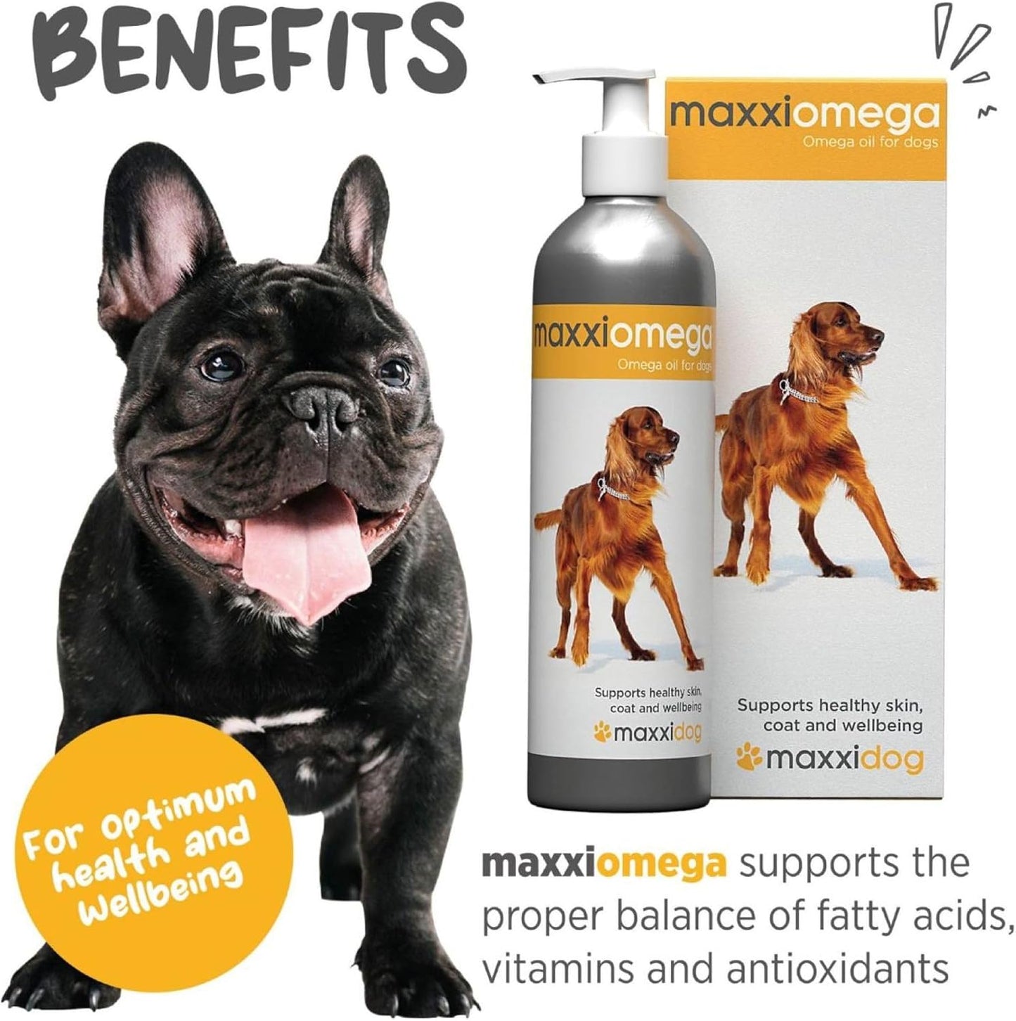 maxxiomega Omega 3, 6 & 9 Oil Supplement – Skin & Coat Support for Dogs, 10 oz - görsel 2