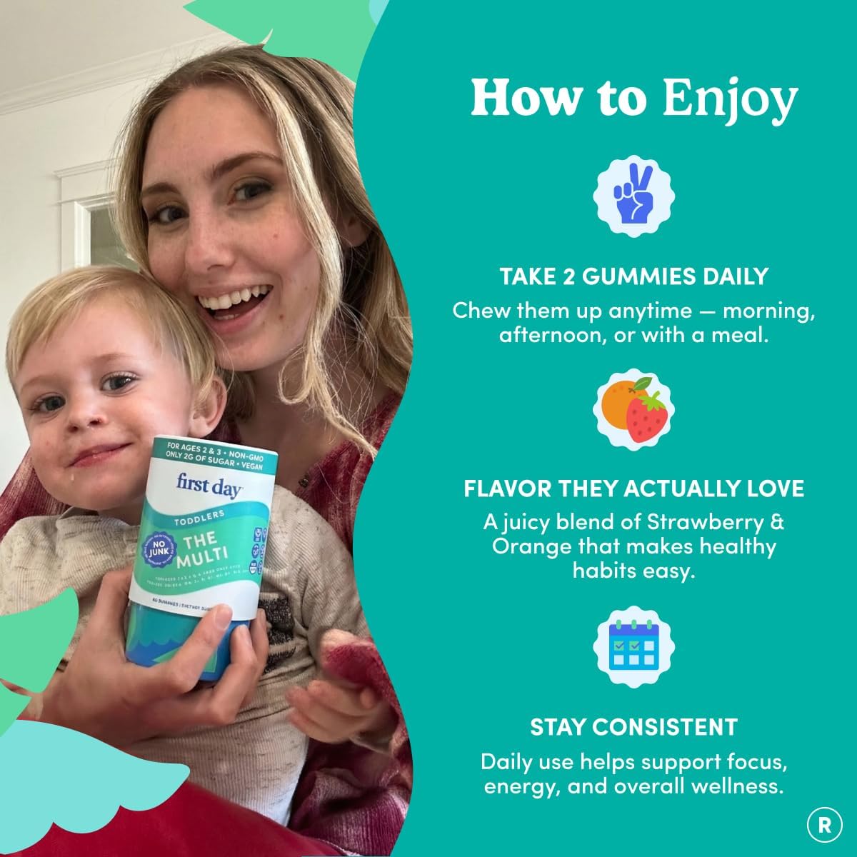 Toddler Multivitamin Gummies for Ages 2 & 3 – 60 Count - görsel 8