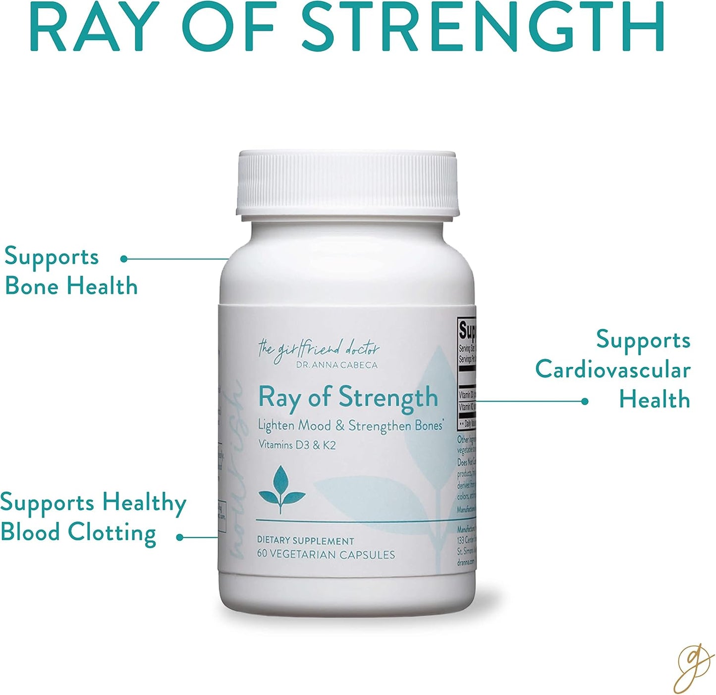 VIDAPURA Ray of Strength D3K2 - High-Potency Vitamin D3 5000 IU & K2 (MK-7) Supplement - 60 Soft gel capsules - görsel 2
