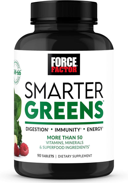 Force Factor Smarter Greens Tablets, 2-Pack – 180 Tablets